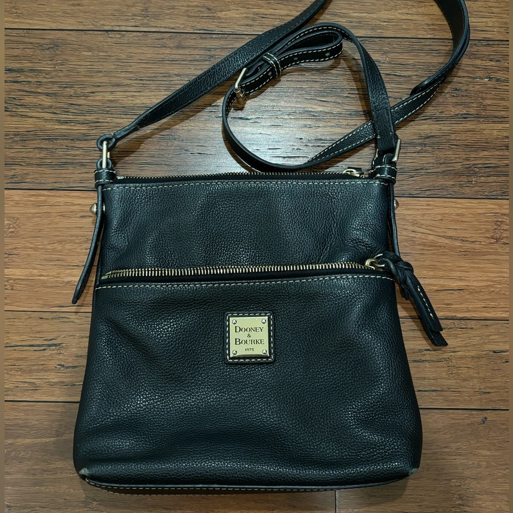 Dooney & Bourke Black Pebble Leather Crossbody